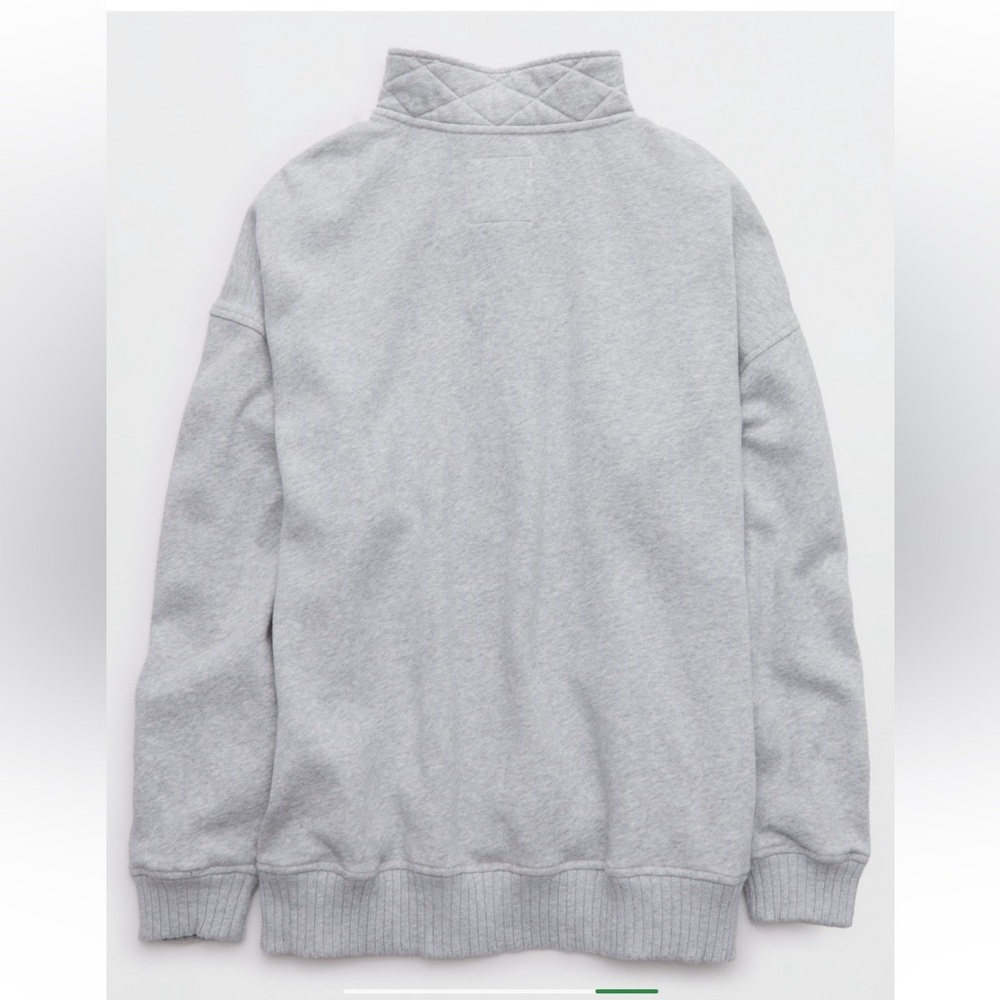 Aerie Oh Snap! Medium Heather Gray Sweatshirt Size Large, NWT - Picture 6 of 7